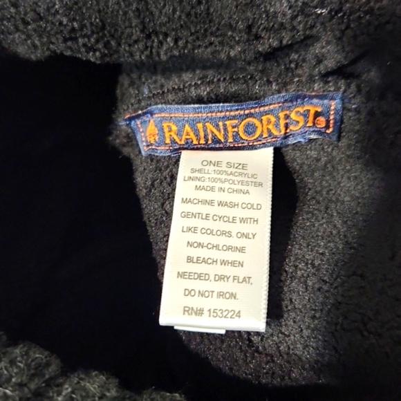 Rainforest Charcoal Lined Beanie Winter Hat One Size Unisex - Picture 5 of 5